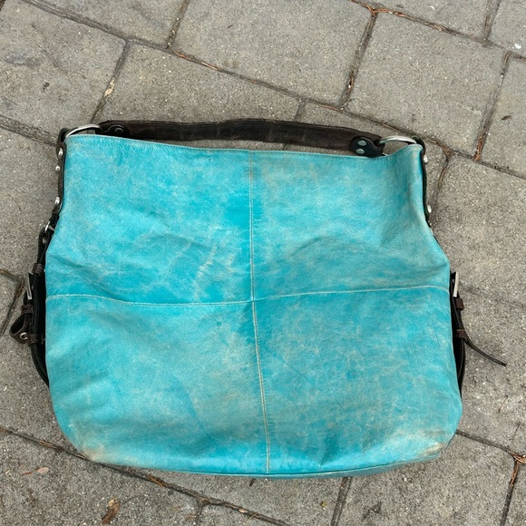 Handbags - Tano Blue Leather Women's Hobo Bag